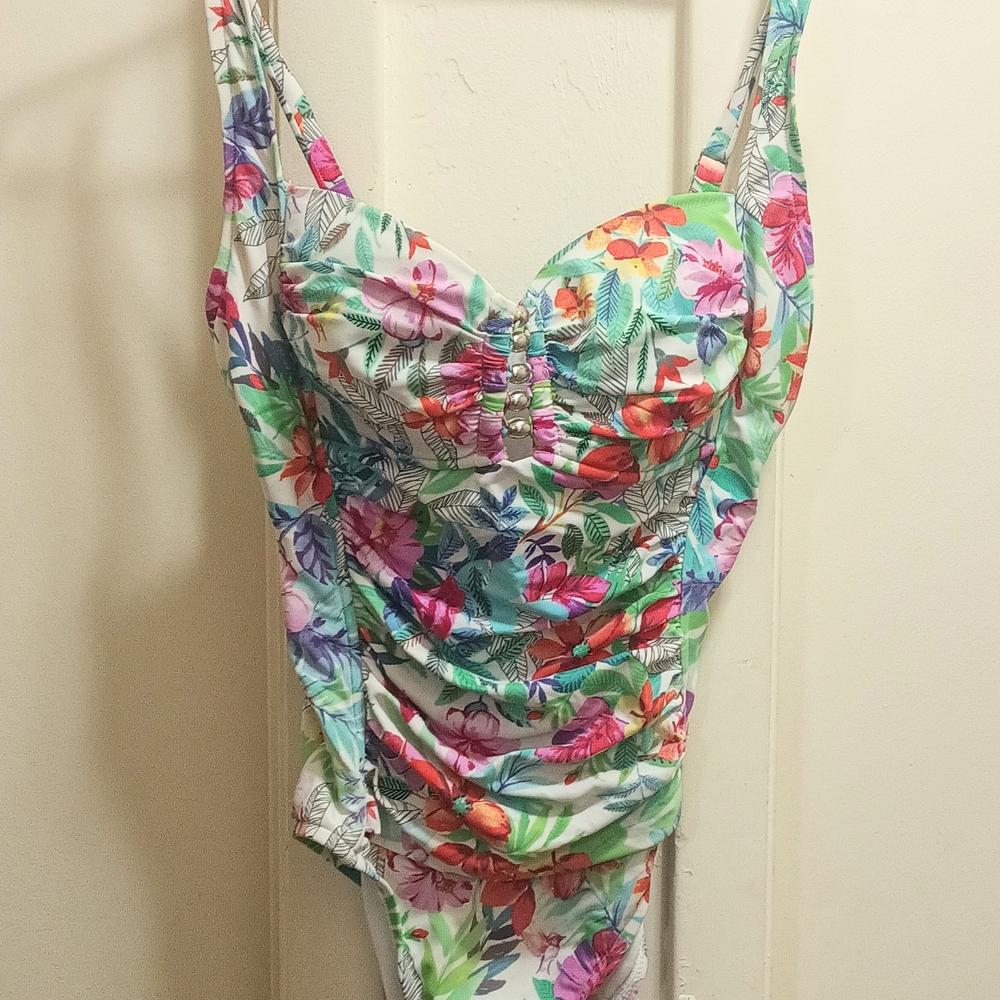 Tropical Floral Woman's One Piece Swimsuit